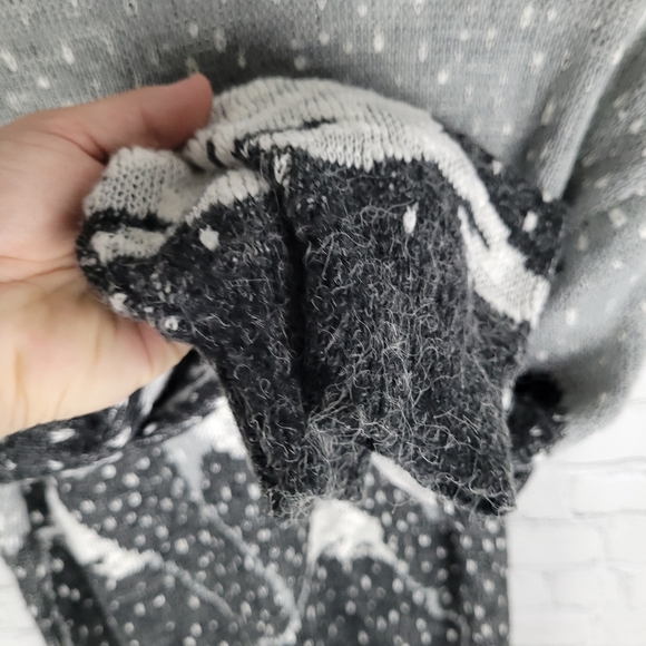 JS FASHION | vintage knit mountain scene crewneck sweater - Picture 5 of 8